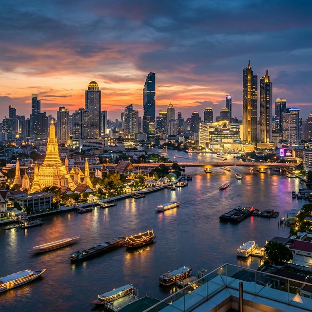 Bangkok bei Sonnenuntergang