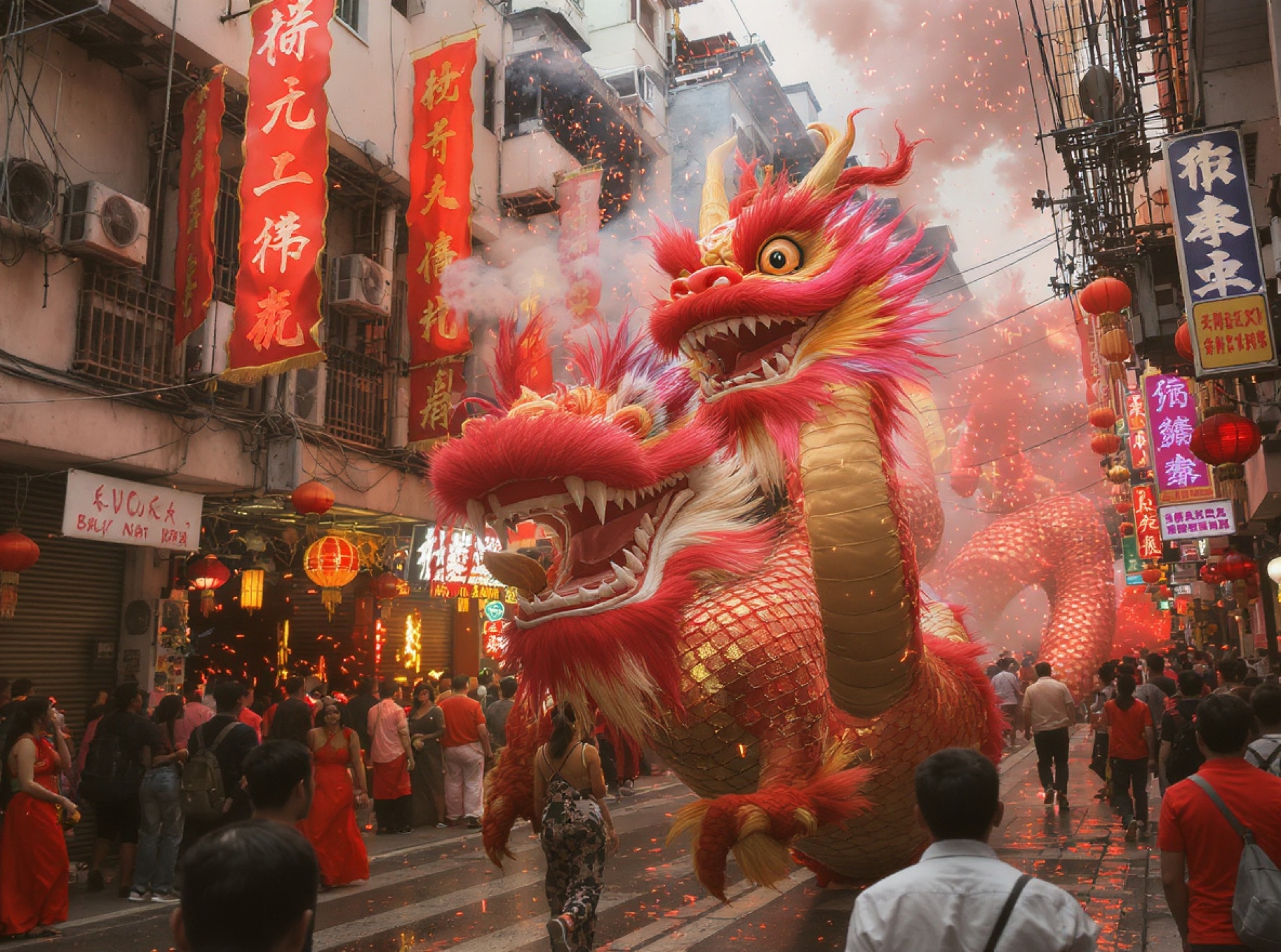 Chinesisches Neujahr Chinatown Bangkok Straße
