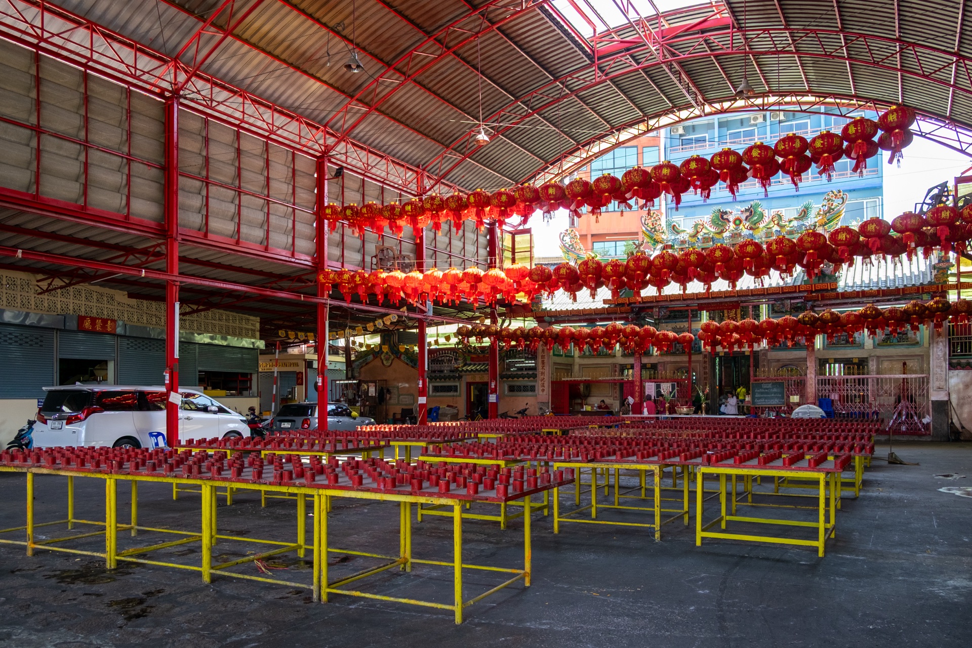 Chinesischer Tempel Talat Noi Bangkok Räucherkerzen