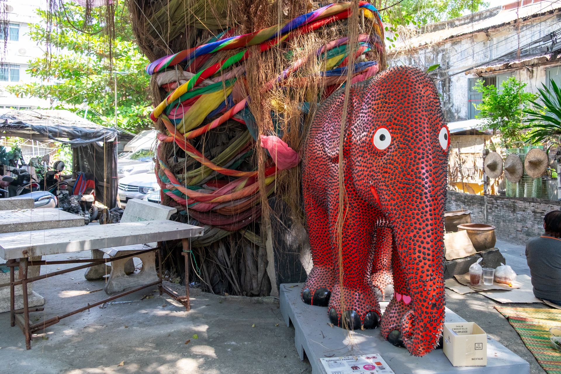 Talat Noi Bangkok Chao Phraya Fluss Blick